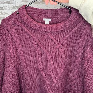 Aerie | women purple cropped knitted sweater